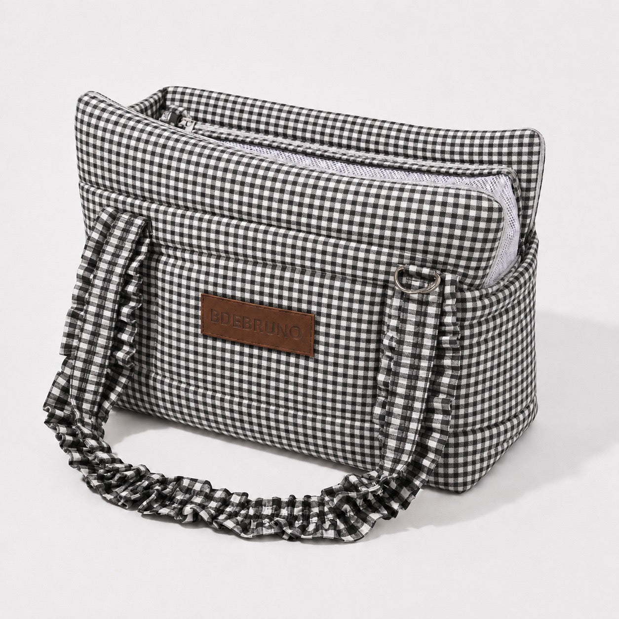 Bolso Transportín Vichy Negro