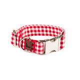 Collar Click Vichy Rojo de BDEBRUNO para perros